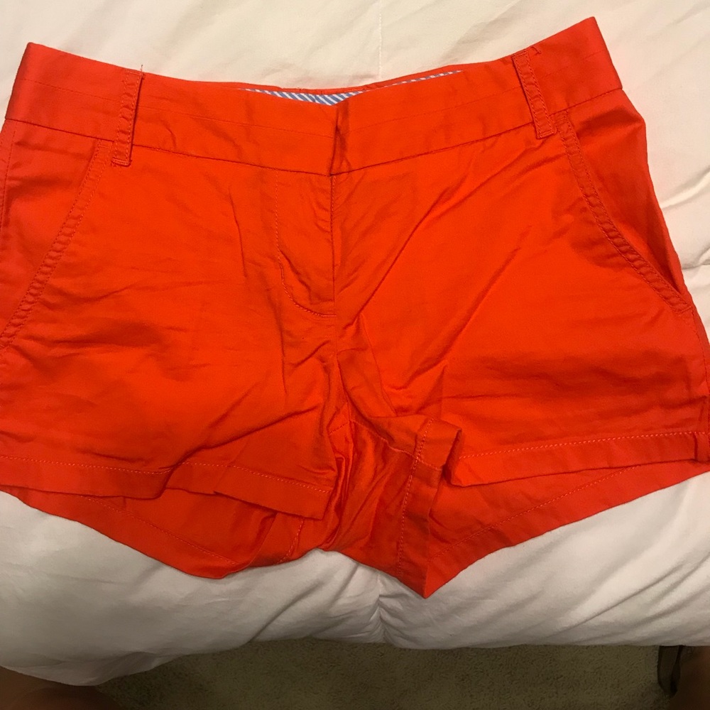 Fire orange J crew chino short